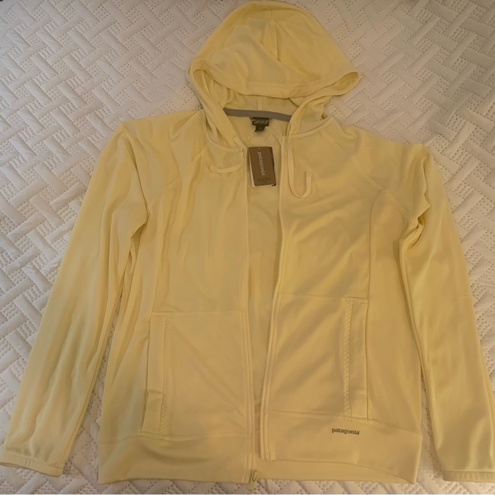 Patagonia Women’s Coastal Hideaway Suncover Hoody Medium Resin Yellow UPF40